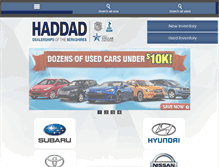 Tablet Screenshot of haddadauto.com